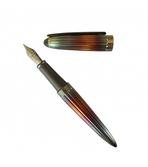 Stylo-plume Diplomat Aero Flame, corps en acier, bec (plume) acier inoxydable EF, F, M, ou L, à L'Ecritoire design, Lausanne