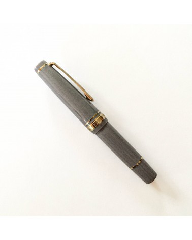 Stylo-plume Sailor PG Slim Mini Gold Ayur Grey, bec or 14 carats MF, à L’Ecritoire design, Lausanne