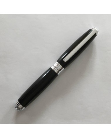 Stylo-plume Récife Baoshi Soyouz Onyx (Noir brillant), plume en acier F