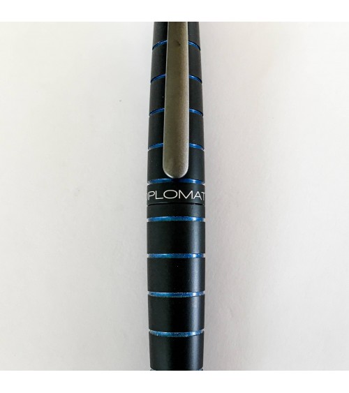 Stylo-plume Diplomat Elox Black Blue, fabriqué en Allemagne