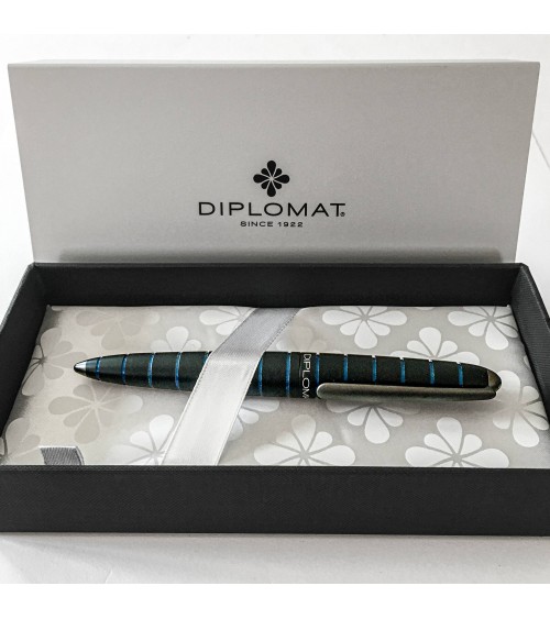 Stylo-plume Diplomat Elox Black Blue, fabriqué en Allemagne