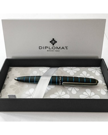 Stylo-plume Diplomat Elox Black Blue, fabriqué en Allemagne