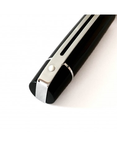 Roller Sheaffer 300 Glossy Black, attributs chromés, avec le point blanc caractéristique de la marque