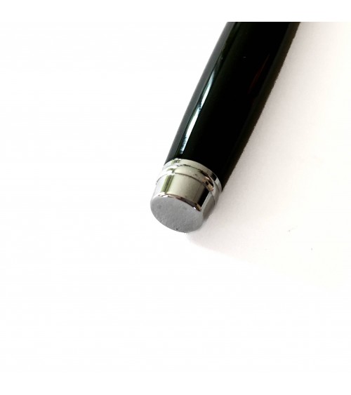 Roller Sheaffer 300 Glossy Black, attributs chromés, avec le point blanc caractéristique de la marque