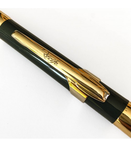 Stylo-bille Récife Riviera Shakin Gold Edition Anthracite qui s’ouvre et se ferme d’une simple secousse du poignet