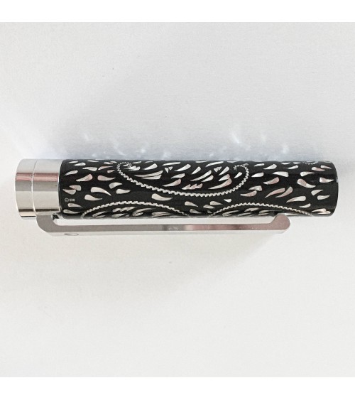 Stylo-bille Waldmann Extra Vienna 378, argent sterling 925 et laque noire, fabriqué en Allemagne