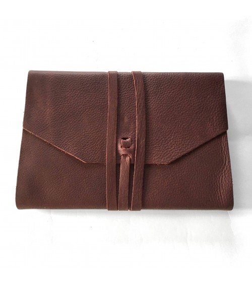 Carnet rechargeable Manufactus Laccio, couverture cuir de veau lie de vin, fabriqué en Italie