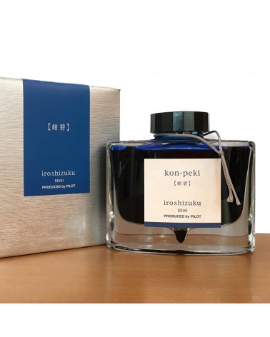 Encre Iroshizuku pour stylos-plume, 50 ml, couleur Kon-Peki (bleu azur)