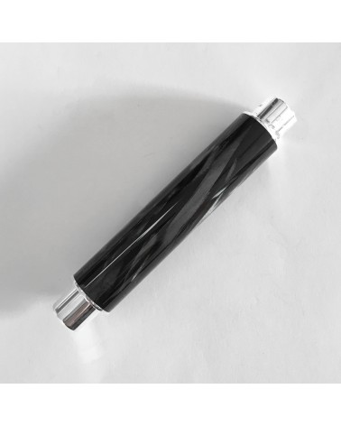 Stylo-plume Montegrappa Gnomo Anthracite, celluloïde et argent massif, plume or 18 carats largeur M.