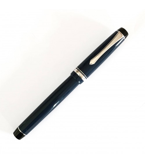 Stylo-plume Pilot Custom Heritage Bleu, résine bleue, plume or 14 carats largeur M ou B
