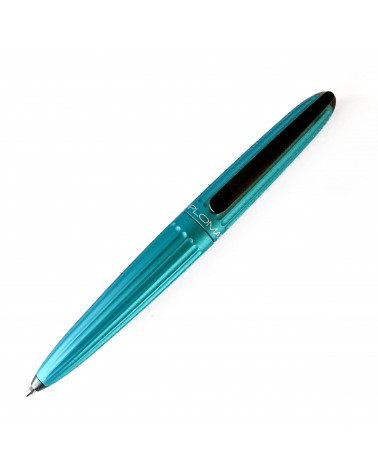 Stylo-bille Diplomat Aero Turquoise, attributs noir mat