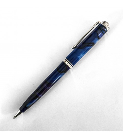 Stylo-bille Pelikan Souverän K805 Blue Dunes, attributs finition palladium