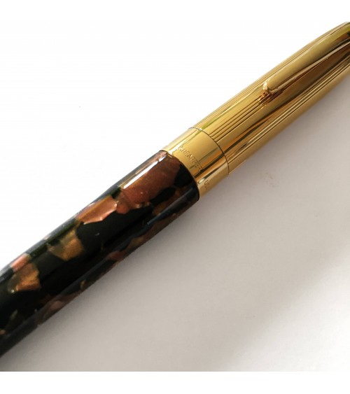 Roller Sheaffer Crest 596 Opalite Brun Or