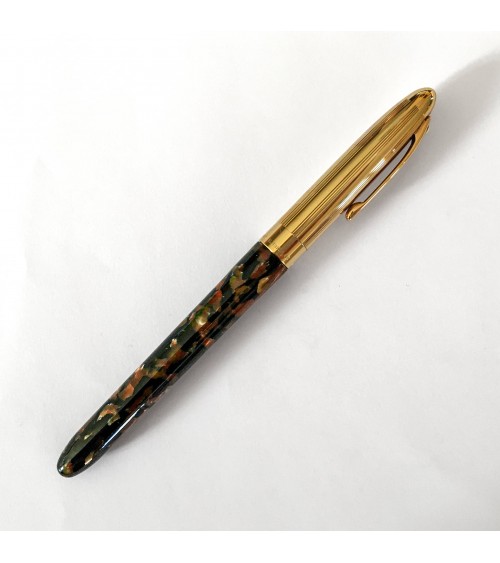 Roller Sheaffer Crest 596 Opalite Brun Or