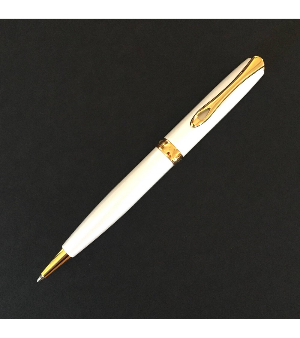 Stylo-bille Diplomat Excellence A2 Blanc perle doré, fabriqué en Allemagne