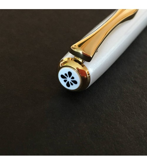 Stylo-bille Diplomat Excellence A2 Blanc perle doré, fabriqué en Allemagne