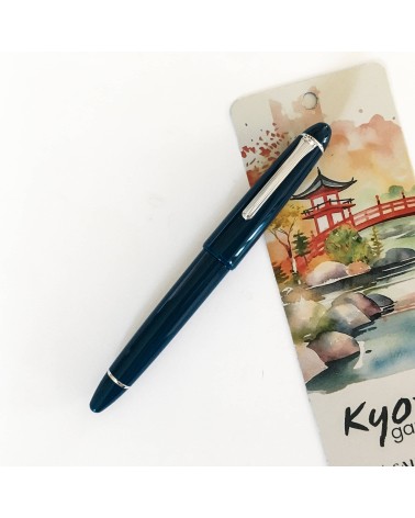 Set stylo-plume Sailor 1911L Ringless Kyoto Garden Suikyou (Bleu), bec or largeur M et encre assortie