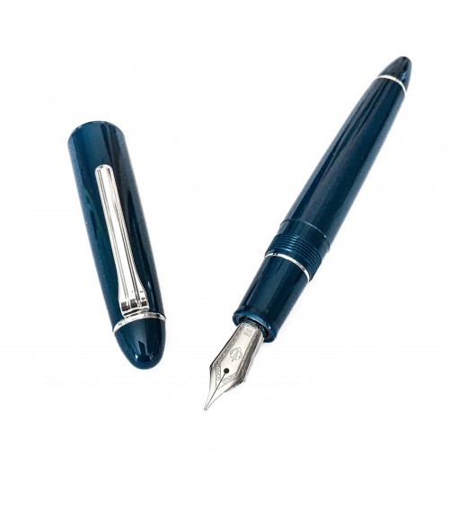 Set stylo-plume Sailor 1911L Ringless Kyoto Garden Suikyou (Bleu), bec or largeur M et encre assortie