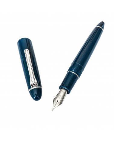 Set stylo-plume Sailor 1911L Ringless Kyoto Garden Suikyou (Bleu), bec or largeur M et encre assortie