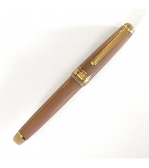 Stylo-plume Sailor PG slim Japanese Sweets Ma Ju, bec or 14 carats, avec encre Shikiori
grise