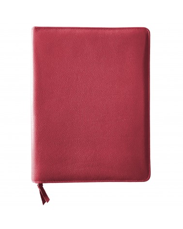 Porte-bloc PA Derby format A4 cuir bordeaux avec fermeture éclair