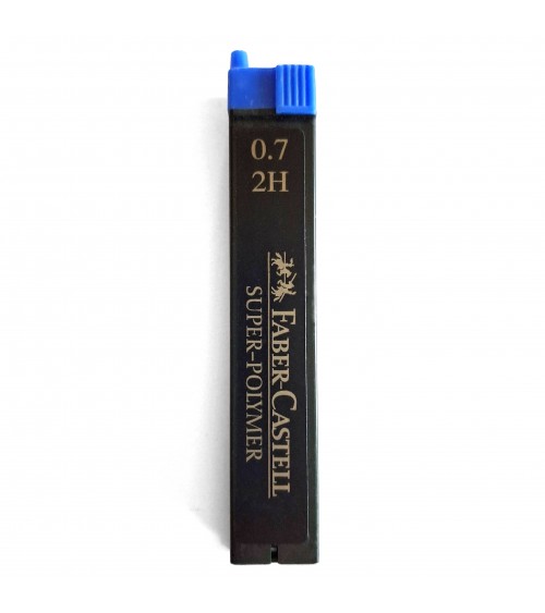 Mines Faber Castell pour porte-mine, 0,7 mm, dureté 2H
