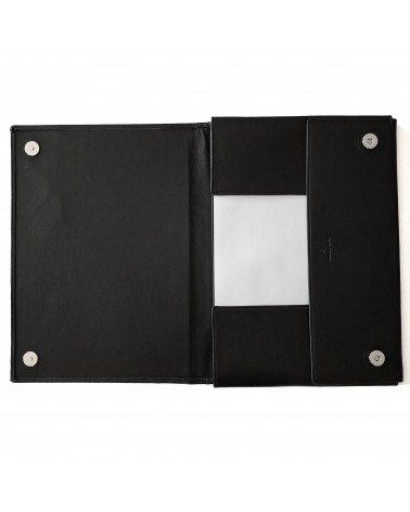 Chemise PA 3 rabats format A4, cuir noir