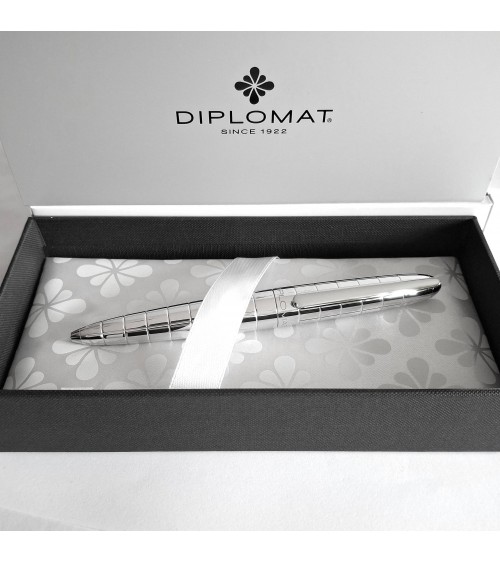 Stylo-bille Diplomat Aero Rhomb Chrome, fabriqué en Allemagne