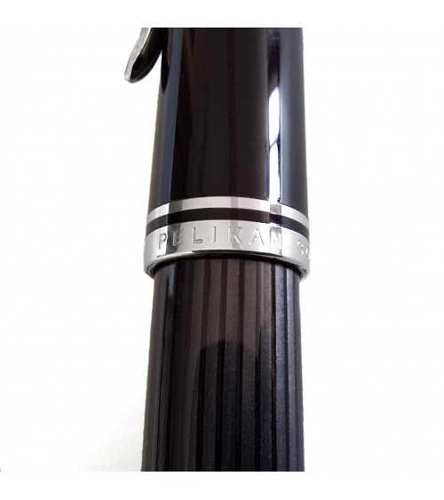 Stylo-plume à piston Pelikan Souverän 805 Stresemann, plume or 18 carats rhodié