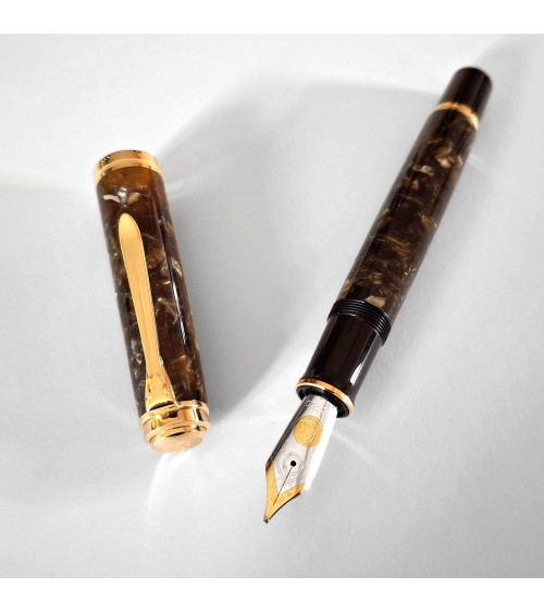 Stylo-plume à piston Pelikan 1000 Renaissance, plume or 18 carats