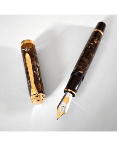 Stylo-plume à piston Pelikan 1000 Renaissance, plume or 18 carats