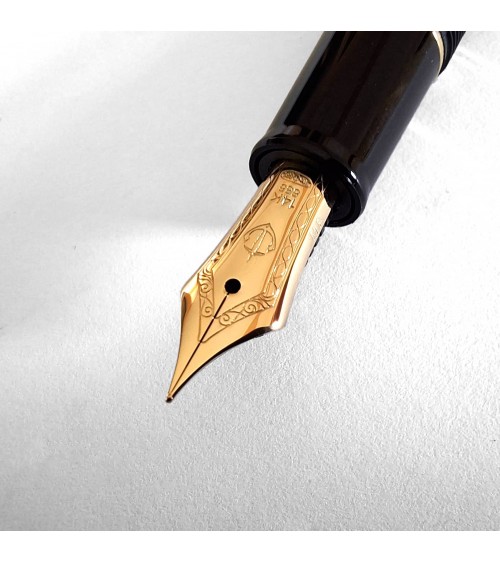 Stylo-plume Sailor Kosyu Inden Sayagata Black, bec or 14 carats
