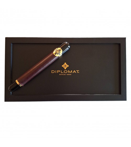 Stylo-plume Diplomat XO-cuir-Bordeaux foncé, série limitée à 265 exemplaires