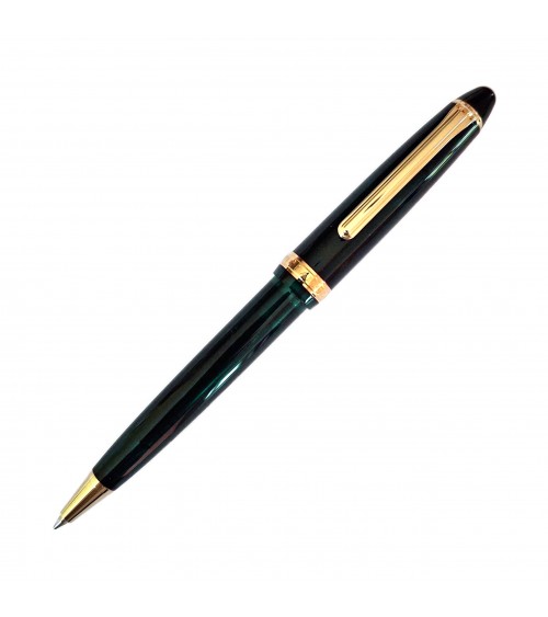 Stylo-bille Sailor Shikiori Sansui Komakusa (vert foncé), résine vert foncé, attributs dorés