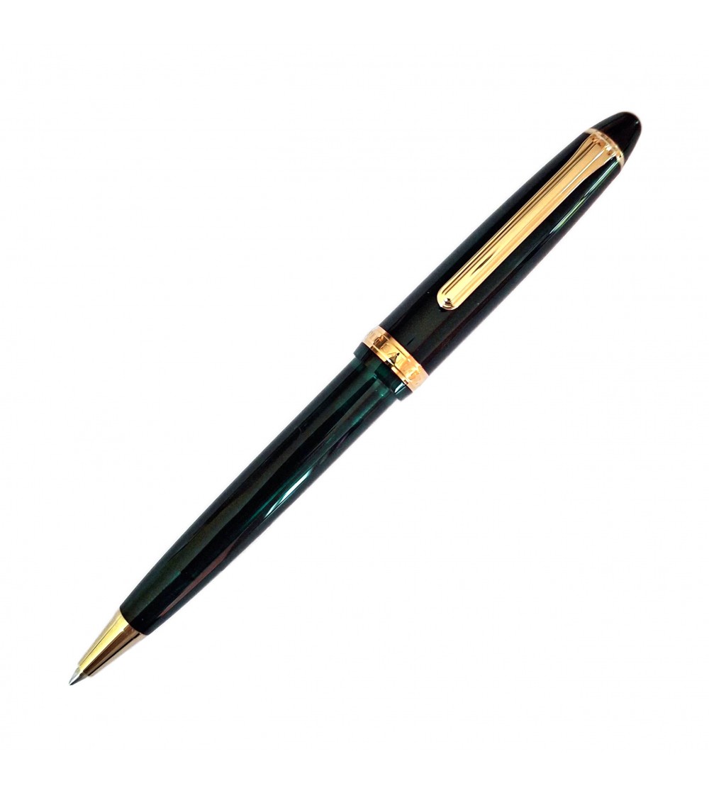 Stylo-bille Sailor Shikiori Sansui Komakusa (vert foncé), résine vert foncé, attributs dorés