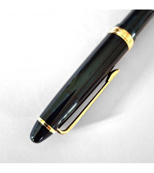 Stylo-bille Sailor Shikiori Sansui Komakusa (vert foncé), résine vert foncé, attributs dorés