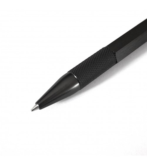 Stylo-bille Loclen Tekno Hex Black, fabriqué en Italie