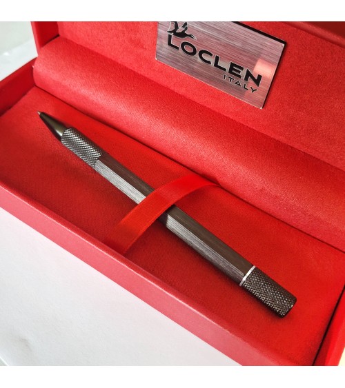 Stylo-bille Loclen Tekno Hex Black, fabriqué en Italie Stylo-bille Loclen Tekno Hex Black, fabriqué en Italie