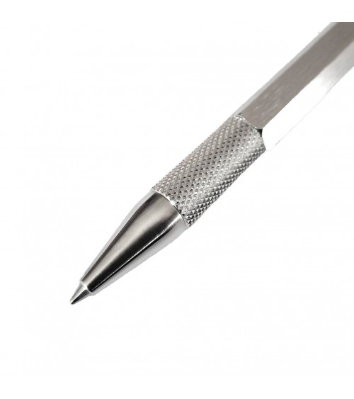 Stylo-bille Loclen Tekno Hex Chrome, fabriqué en Italie