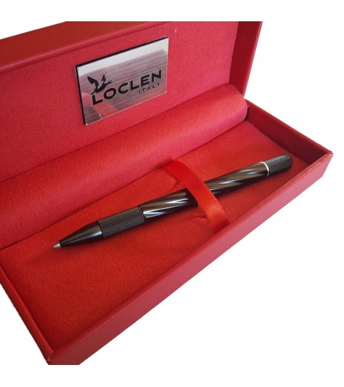 Stylo-bille Loclen Tekno Twist Black, fabriqué en Italie
