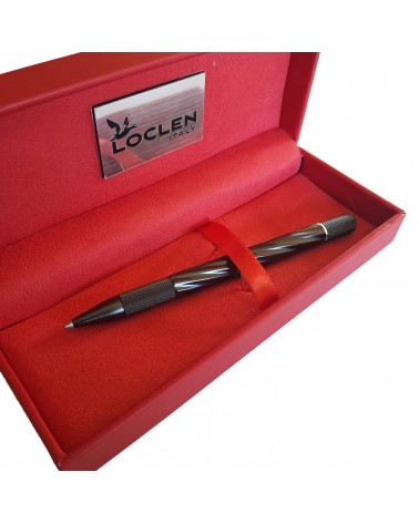 Stylo-bille Loclen Tekno Twist Black, fabriqué en Italie