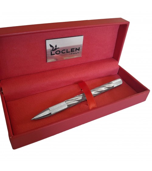 Stylo-bille Loclen Tekno Twist Chrome, fabriqué en Italie