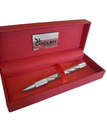 Stylo-bille Loclen Tekno Twist Chrome, fabriqué en Italie