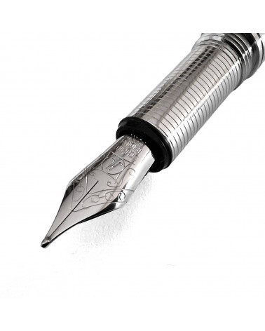 Stylo-plume Loclen Tiny Fountain Pen Chrome, fabriqué en Italie