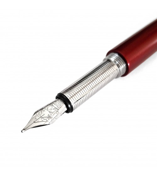 Stylo-plume convertible en roller Loclen Classica Red, fabriqué en Italie