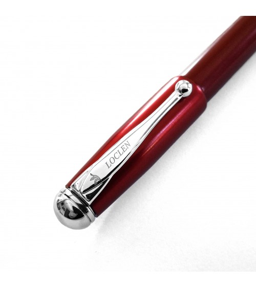 Stylo-plume convertible en roller Loclen Classica Red, fabriqué en Italie