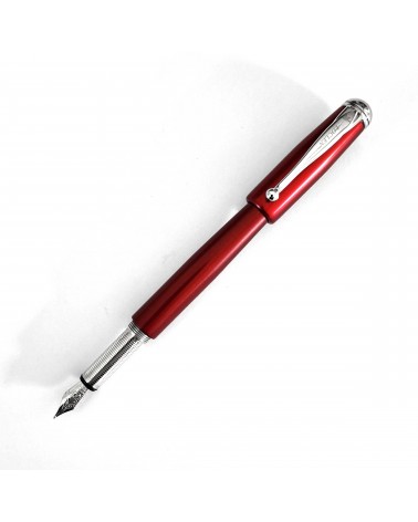 Stylo-plume convertible en roller Loclen Classica Red, fabriqué en Italie