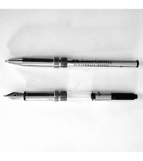 Stylo-plume convertible en roller Loclen Classica Red, fabriqué en Italie