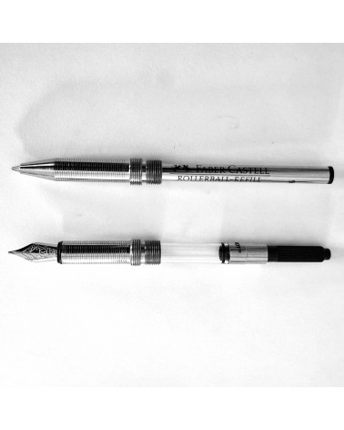 Stylo-plume convertible en roller Loclen Classica Red, fabriqué en Italie