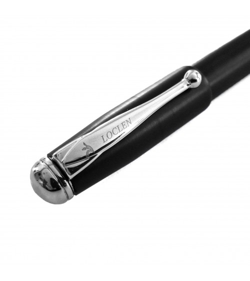 Stylo-plume convertible en roller Loclen Classica Black, fabriqué en Italie